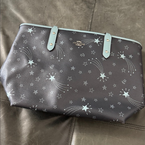 Coach Shooting Star City Tote Shoulder Bag Blue - Picture 2 of 7